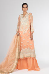 Stitched Peach Gharara